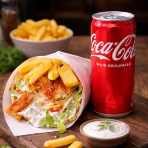 Sufllaqe Dopio Pite Gjiro Pule + Coca-Cola®